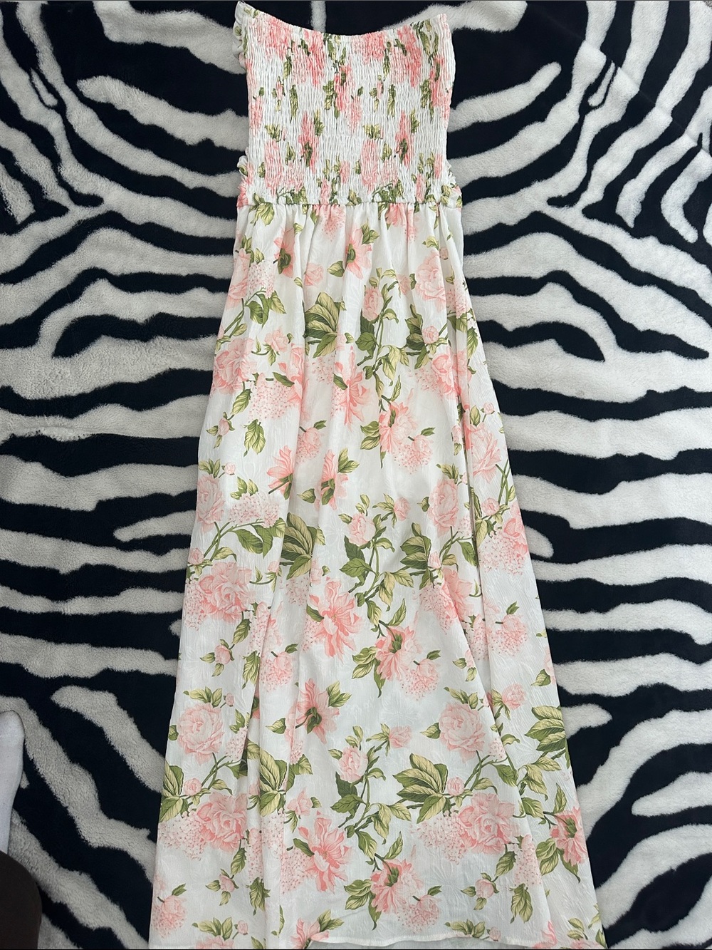 Floral Strapless Dress - Picture 2 of 4